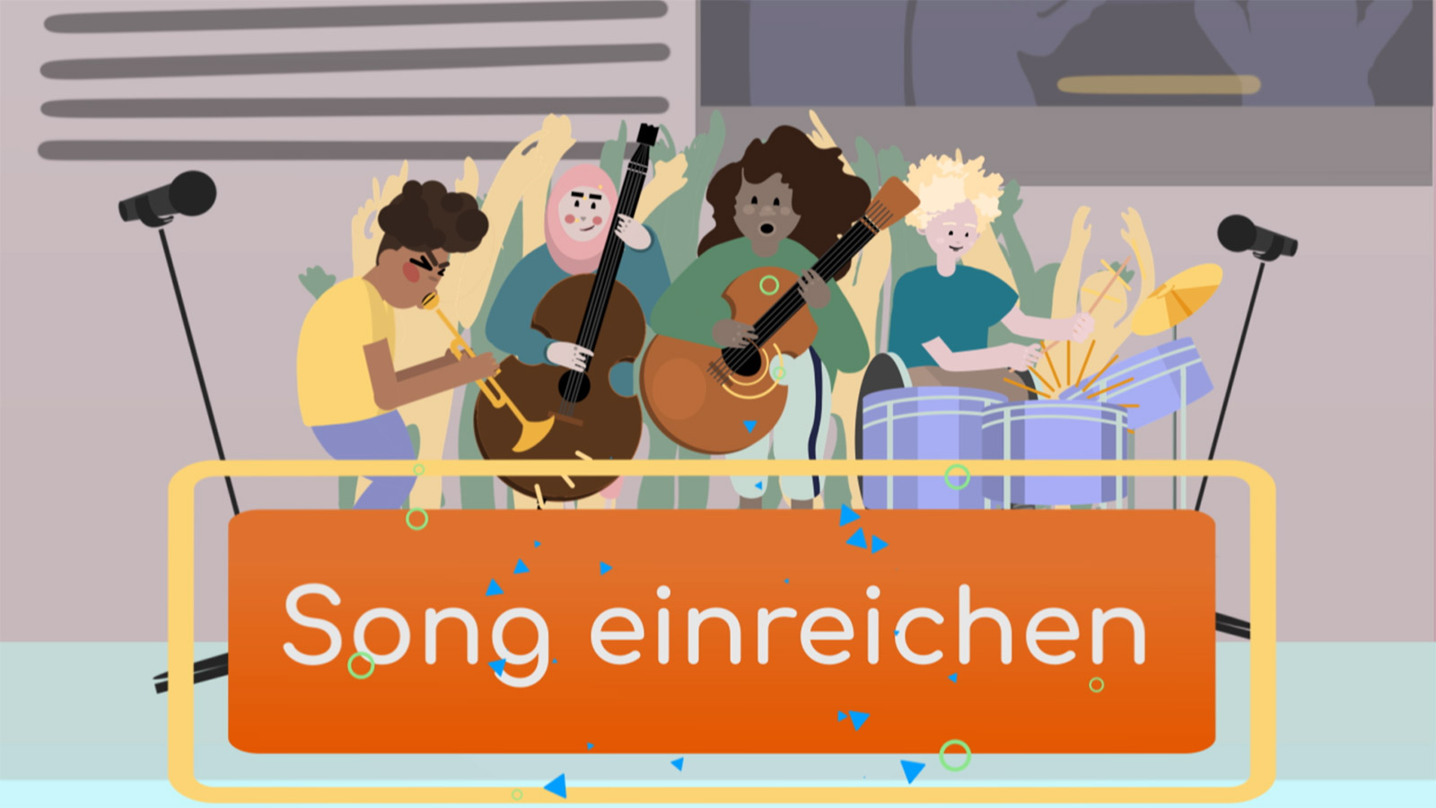 SONGCONTEST »Dein Song für EINE WELT!« – example image of the animation | MARIA LISSEL Animation + Motion Design | maria-lissel.de